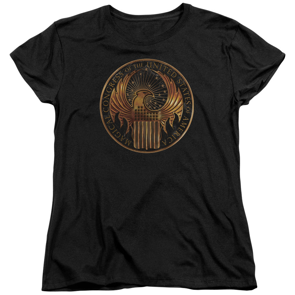 Fantastic Beasts - Magical Congress Crest Short Sleeve Women's Tee - Forces Of Mankind