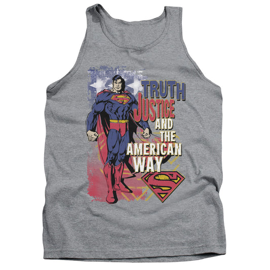 Superman™ Tank Top - Officially Licensed - Truth Justice - Adult Unisex Tank Top