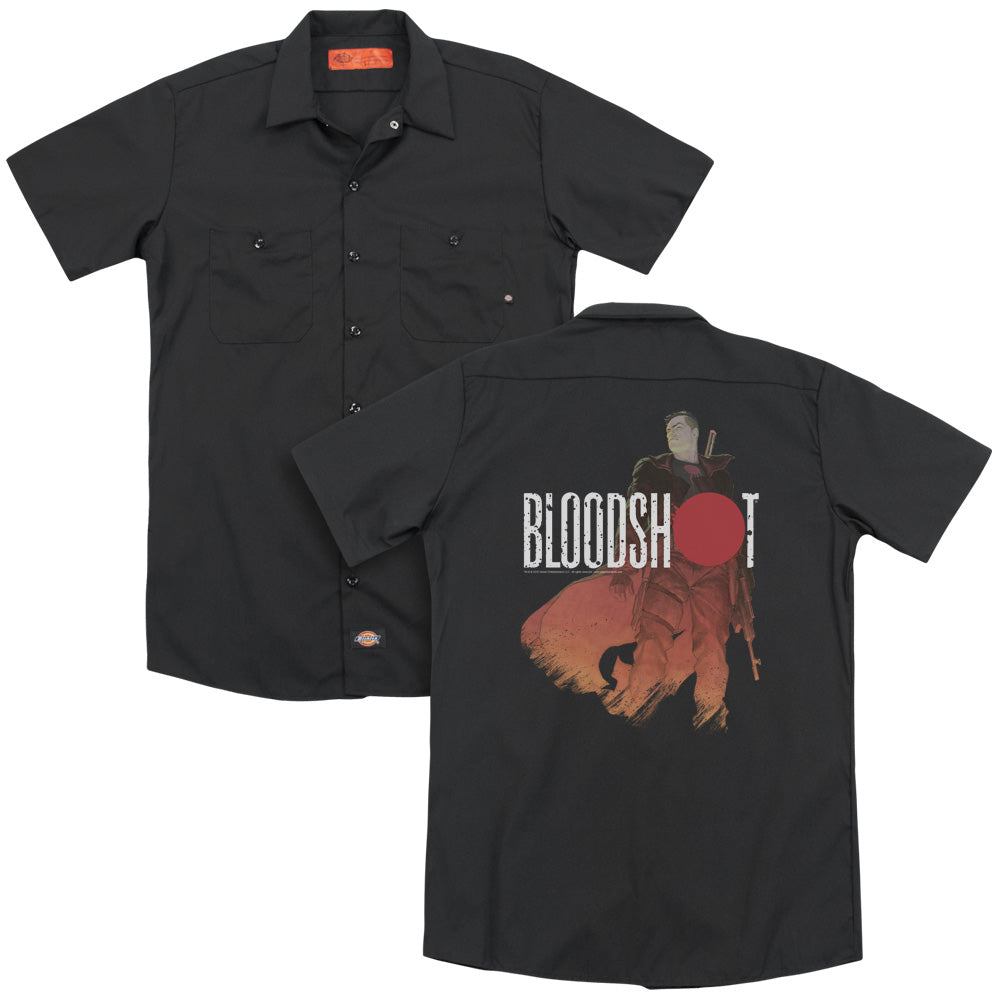 Bloodshot - Taking Aim - Adult Short Sleeve Work Shirt - Dickies Brand
