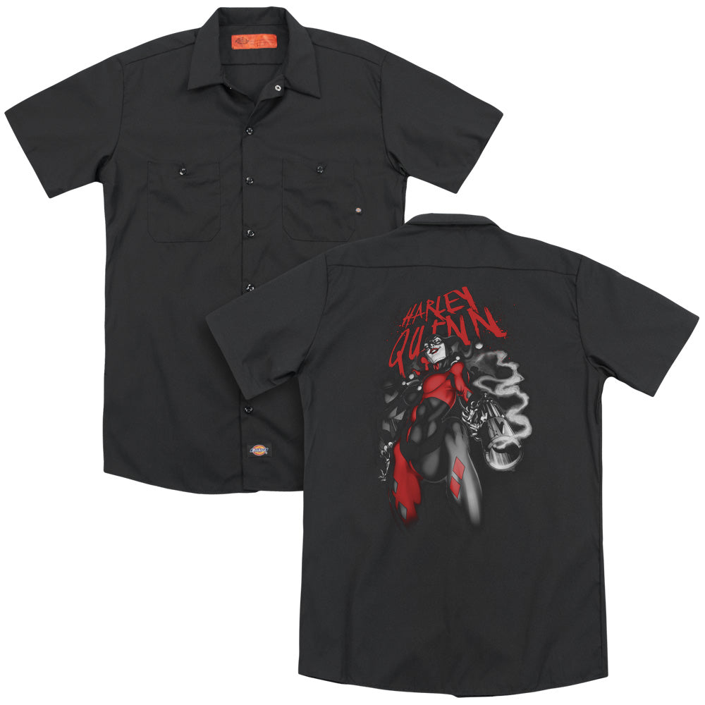 Batman - Down The Barrel(Back Print) Adult Work Shirt - Forces Of Mankind
