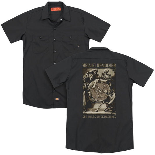 Velvet Revolver™ - Adult Unisex Work Shirt - Classic - Dickies Brand - Button Up Down Shirt - Quick Machines - Officially Licensed