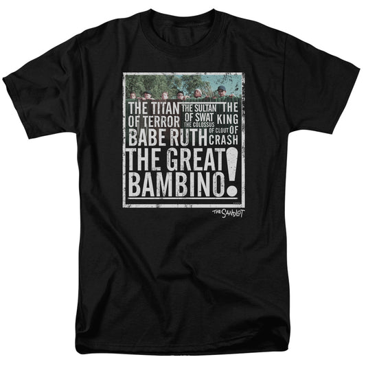 The Sandlot™ TV Show Shirt - Officially Licensed - The Great Bambino - Adult Unisex Short Sleeve T-Shirt