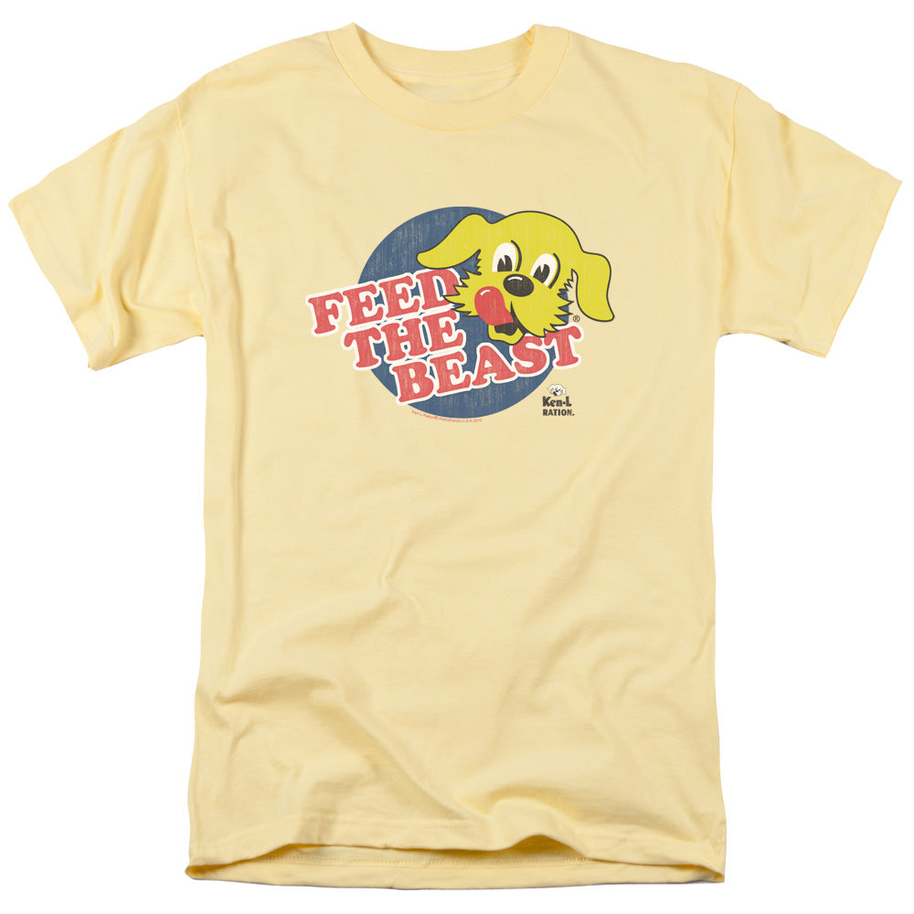 Ken L Ration™ Shirt - Feed The Beast - Adult Unisex Short Sleeve T-Shirt - Food, Dog, Quaker Oats, Heinz, Dog Food Brand, Fido