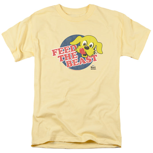 Ken L Ration™ Shirt - Feed The Beast - Adult Unisex Short Sleeve T-Shirt - Food, Dog, Quaker Oats, Heinz, Dog Food Brand, Fido