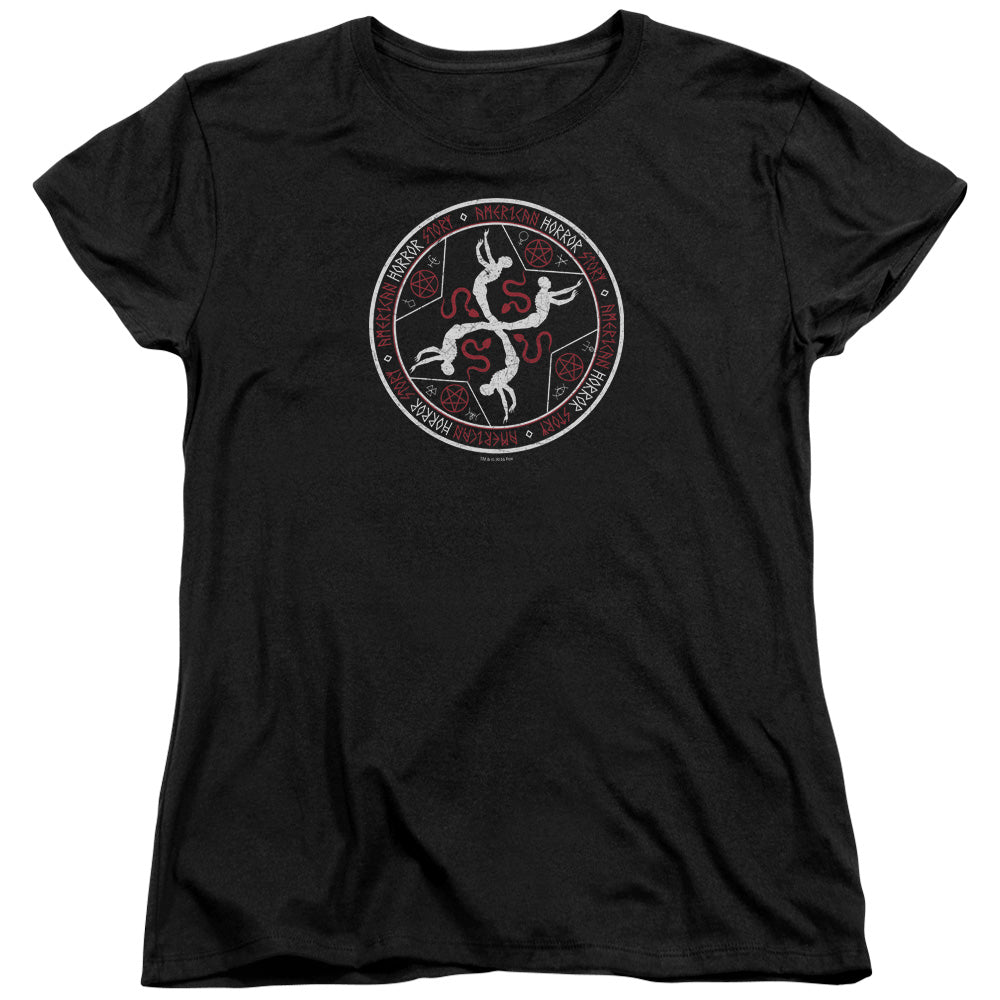 American Horror Story™ - Womens Shirt - Short Sleeve Women's T-Shirt - Loose Fit - Coven Serpent Sigil - Officially Licensed - AHS Harmons