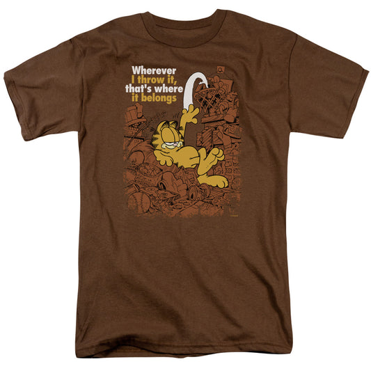 Garfield™ Shirt - Officially Licensed - Adult Unisex Short Sleeve T-Shirt - Where It Belongs