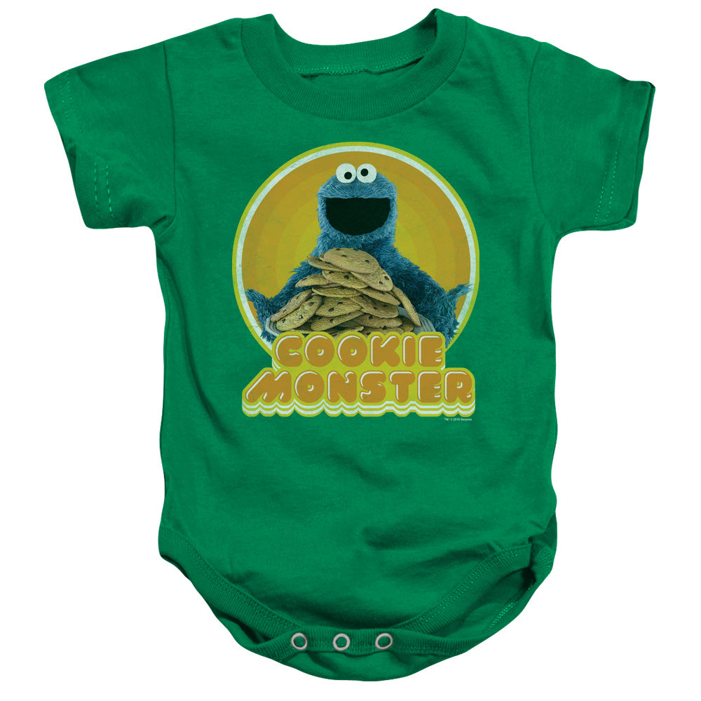 Sesame Street™ - Cookie Iron On - Infant Snapsuit - Baby Onesie - Baby Shower Gift - Rock Baby - Punk Baby - Bodysuit - Officially Licensed