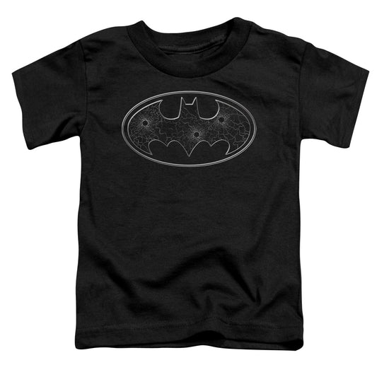 Batman - Glass Hole Logo Short Sleeve Toddler Tee - Forces Of Mankind