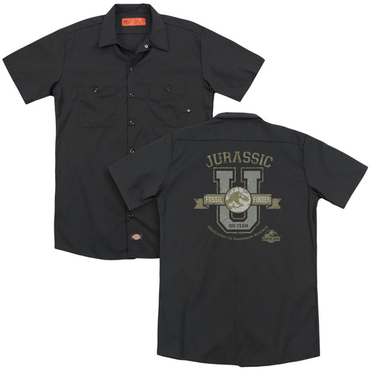 Jurassic Park - Jurassic U (Back Print) Adult Work Shirt - Forces Of Mankind