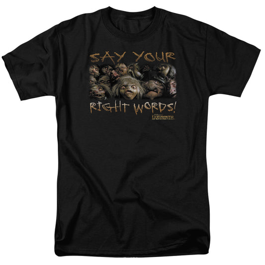Labyrinth™ Movie Shirt - Officially Licensed - Say Your Right Words - David Bowie Musical - Adult Unisex Short Sleeve T-Shirt