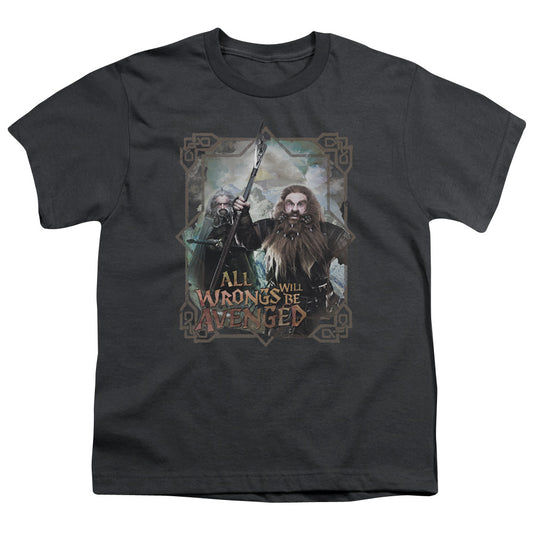 The Hobbit - Youth Kids T-Shirt (Ages 7+) - Youth T Shirt - Wrongs Avenged - Officially Licensed - S M L XL