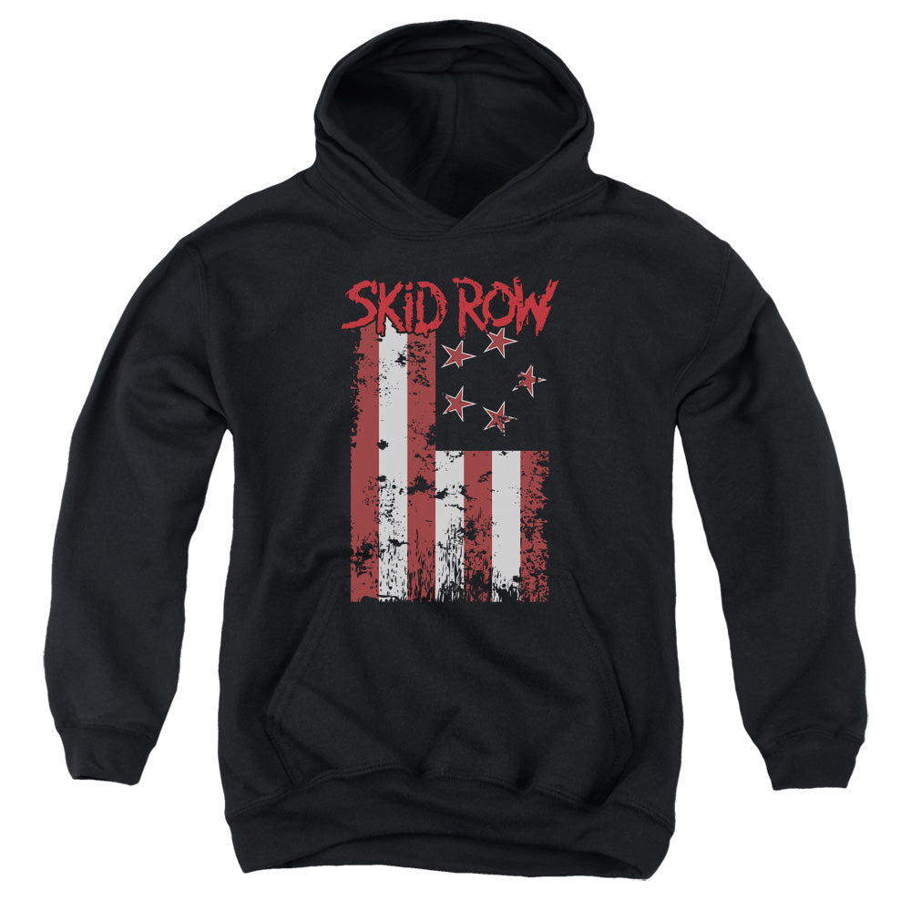 Skid Row™ - Youth Kids Hoodie (Ages 7+) - Officially Licensed - Pull Over Youth Hoodie - Flagged