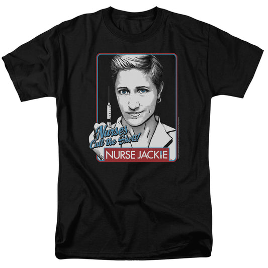 Nurse Jackie™ TV Show Shirt - Nurses Call The Shots - Officially Licensed - Adult Unisex Short Sleeve T-Shirt