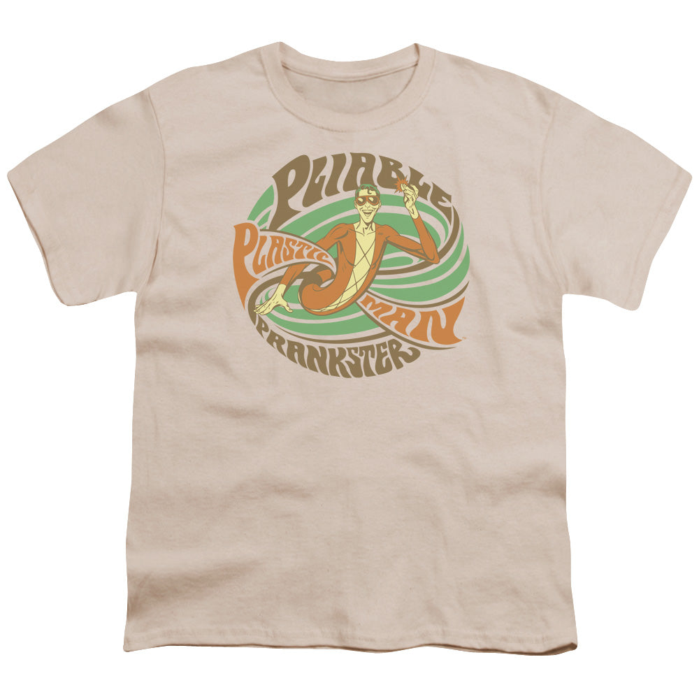 Plastic Man - Youth Kids T-Shirt (Ages 7+) - Short Sleeve Youth T Shirt - Pliable Prankster - Officially Licensed - S M L XL