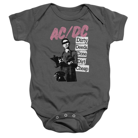 Acdc - Dirty Deeds Baby Onesie, Baby Bodysuit, Infant Snapsuit, Rock And Roll, Highway To Hell - Forces Of Mankind