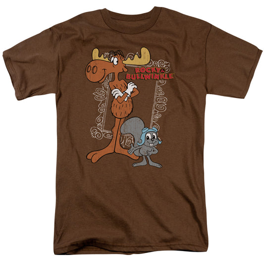 Rocky and Bullwinkle™ Vintage Shirt - Officially Licensed- Adult Unisex Short Sleeve T-Shirt - Best Chums