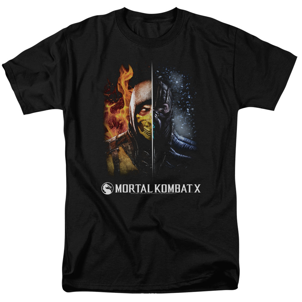 Mortal Kombat™ Shirt - Fire And Ice - Adult Unisex Short Sleeve T-Shirt - Officially Licensed