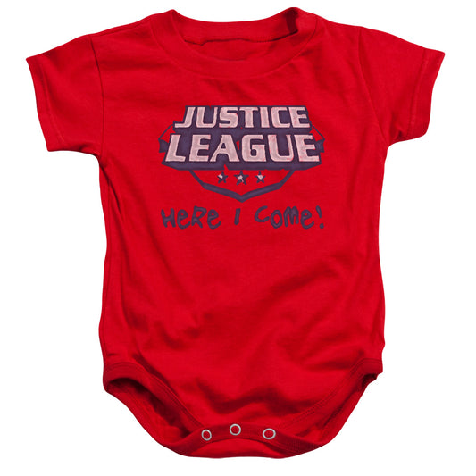 Justice League Of America™ Baby Onesie© - Officially Licensed - Here I Come - Infant Snapsuit, Baby Shower Gift, Baby Bodysuit, Girl, Boy