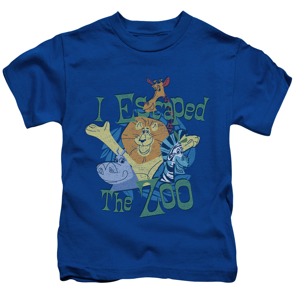 Madagascar - Juvenile Kids T-Shirt (Ages 4-7) - Short Sleeve Juvenile T-Shirt Tee - Escaped - Officially Licensed