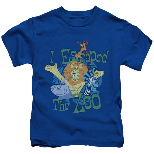 Madagascar - Juvenile Kids T-Shirt (Ages 4-7) - Short Sleeve Juvenile T-Shirt Tee - Escaped - Officially Licensed