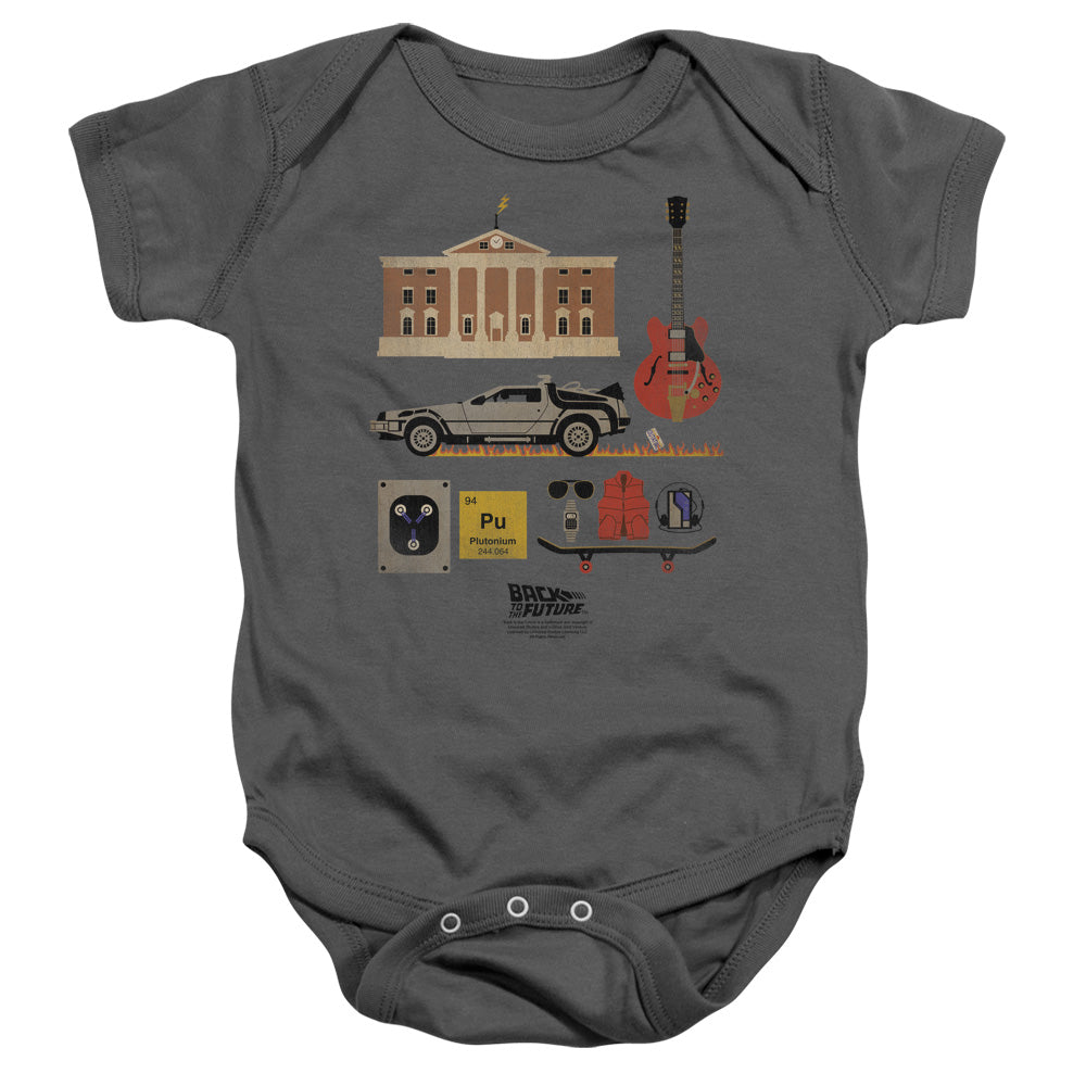 Back To The Future - Items Baby Onesie, Baby Bodysuit, Infant Snapsuit, Rock And Roll, Highway To Hell - Forces Of Mankind