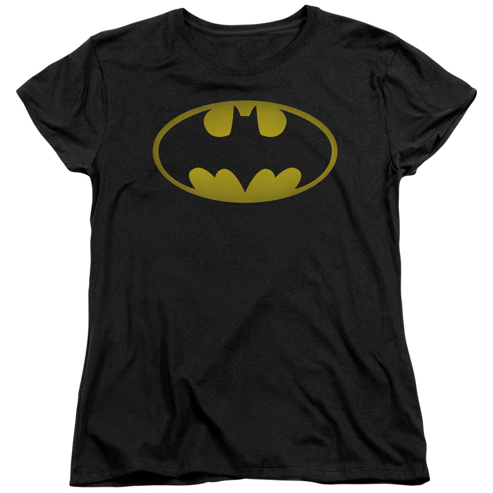 Batman - Washed Bat Logo Short Sleeve Women's Tee - Forces Of Mankind