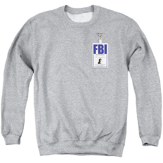 The X-Files - Adult Unisex Sweatshirt - Crewneck Sweater Sweat Shirt - Mulder Badge - Officially Licensed