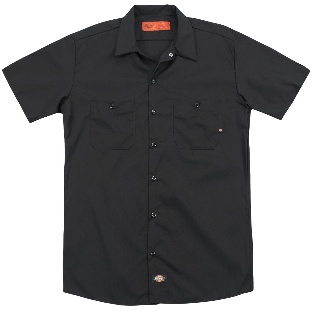 Misfits™ Button Shirt - Officially Licensed - Fiend Flag - Adult Short Sleeve Work Shirt - Button Up Down Shirt - Dickies Brand