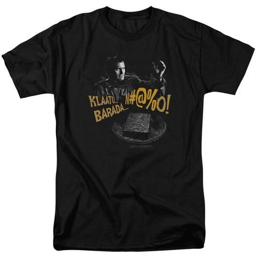 Army Of Darkness™ Movie Shirt - Officially Licensed - Adult Unisex Short Sleeve T-Shirt - Klaatu...Barada