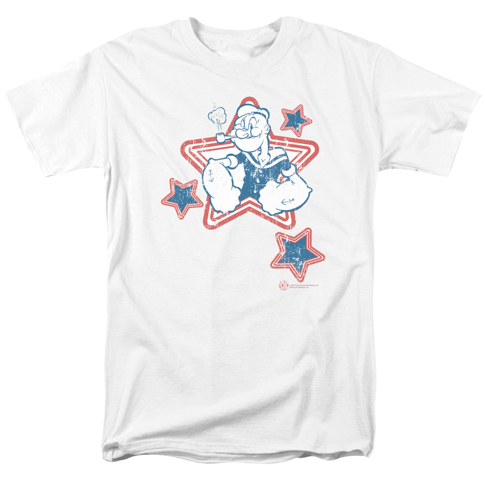 Popeye™ Shirt - Officially Licensed - Stars - Adult Unisex Short Sleeve T-Shirt