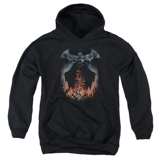 Batman - Smoke & Fire Youth Pull Over Hoodie - Forces Of Mankind