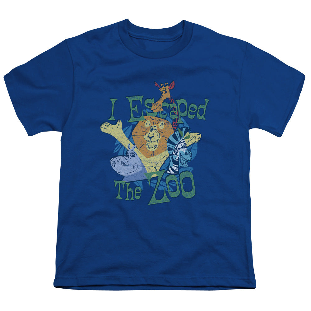 Madagascar - Youth Kids T-Shirt (Ages 7+) - Short Sleeve Youth T-Shirt Tee - Escaped - Officially Licensed