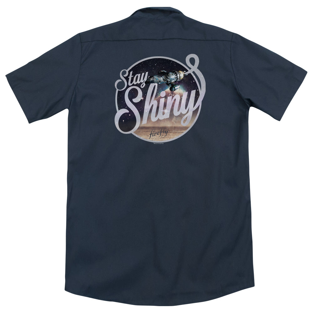 Firefly - Stay Shiny (Back Print) Adult Work Shirt - Forces Of Mankind