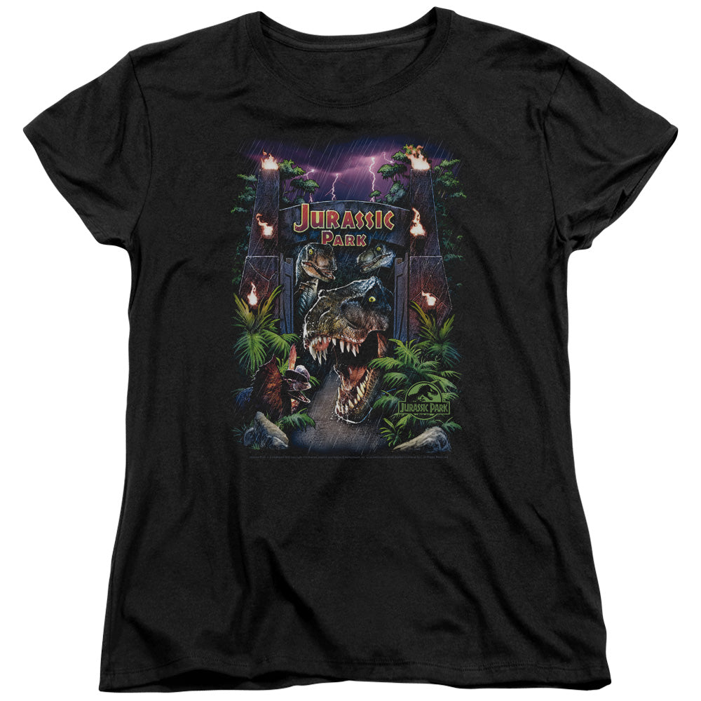 Jurassic Park - Welcome To The Park Short Sleeve Women's Tee - Forces Of Mankind