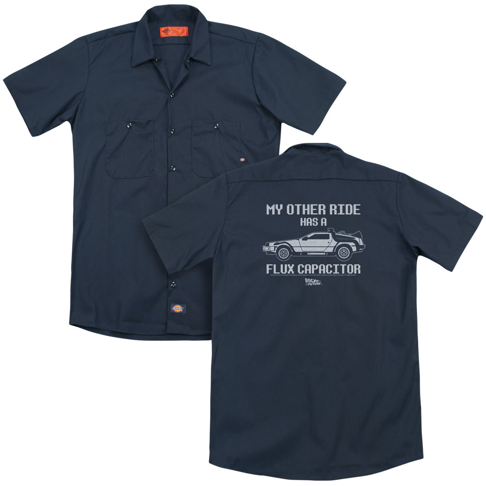 Back To The Future - Other Ride (Back Print) Adult Work Shirt - Forces Of Mankind
