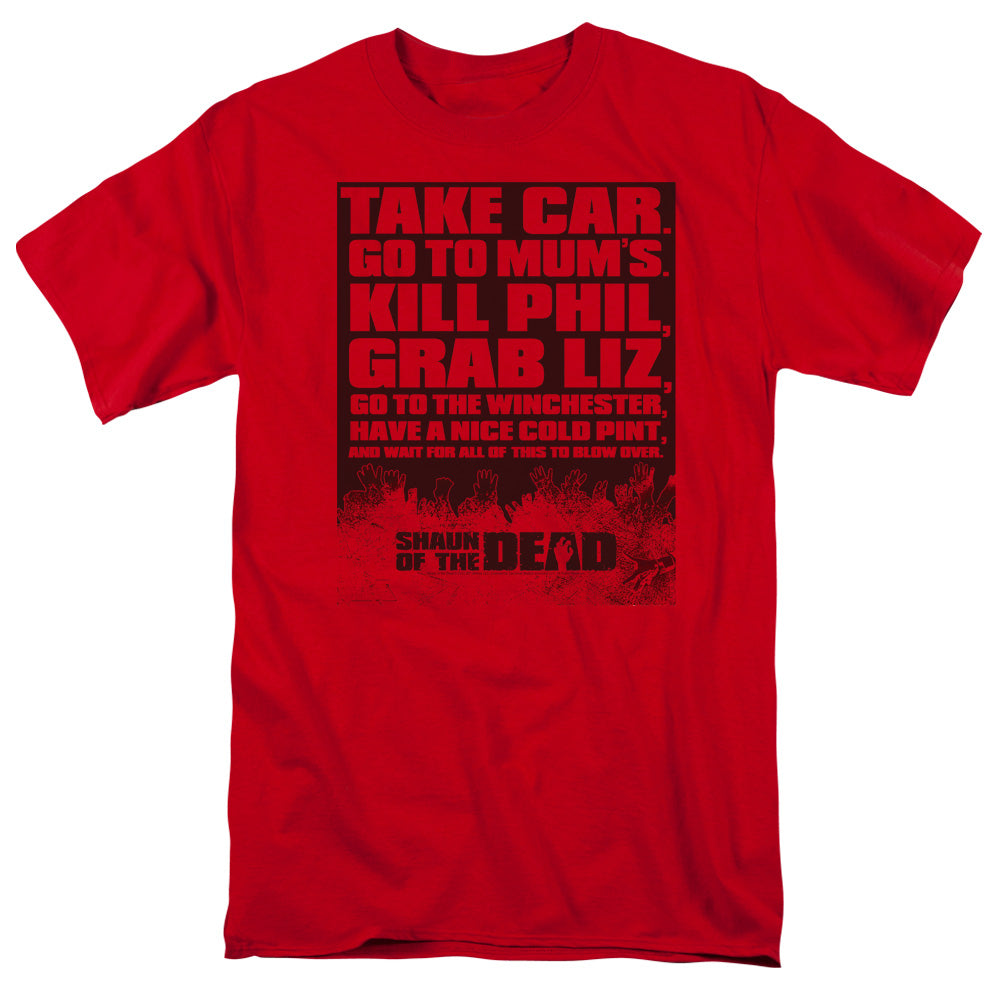 Shaun Of The Dead™ Shirt - List - Officially Licensed - Adult Unisex Short Sleeve T-Shirt