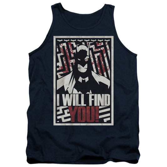 Batman - I Will Fnd You Adult Tank - Forces Of Mankind
