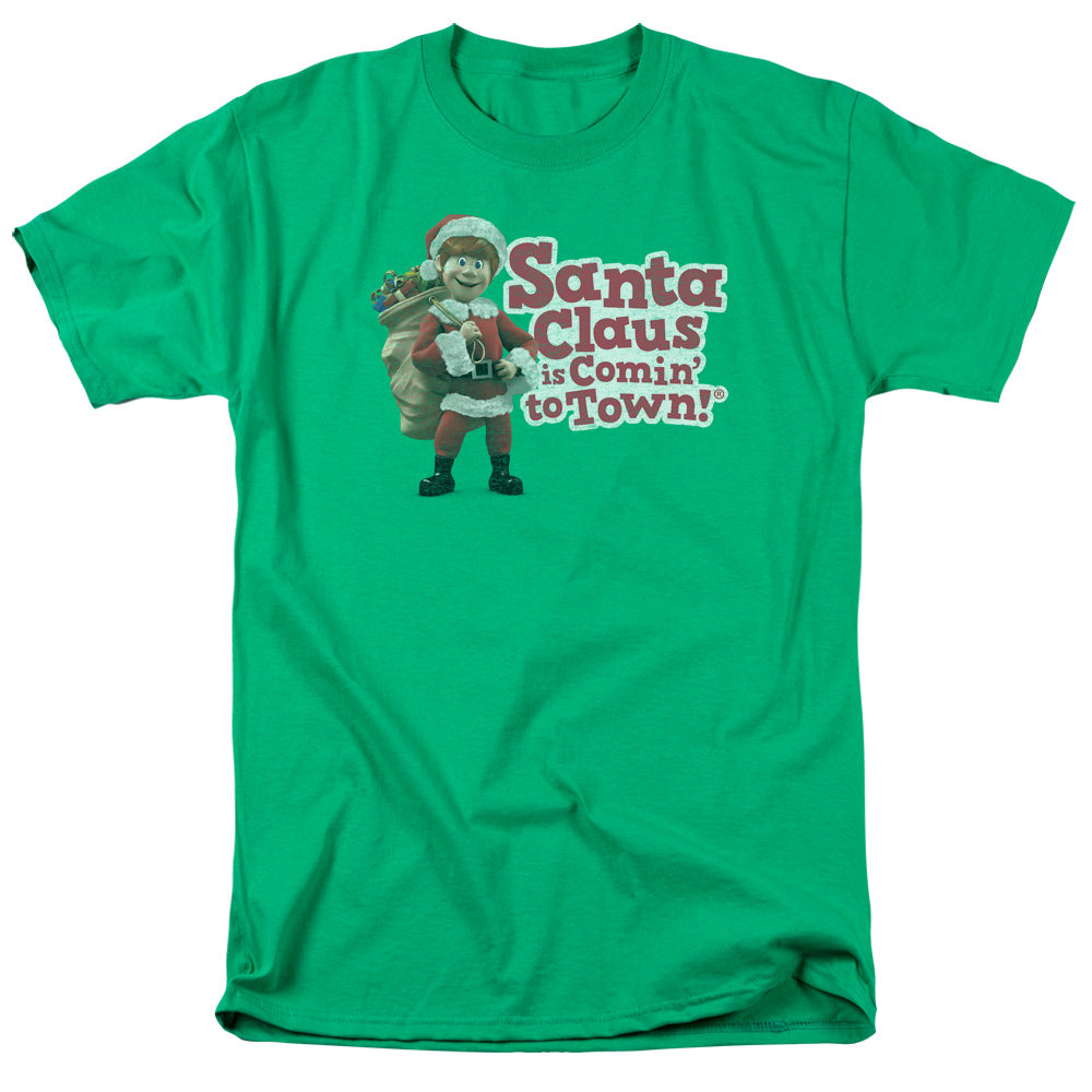 Santa Claus Is Comin To Town - Santa Logo - Unisex Adult Short Sleeve T-Shirt