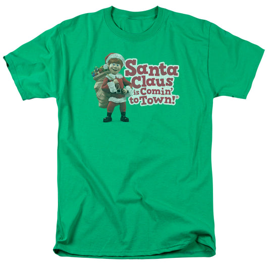 Santa Claus Is Comin To Town - Santa Logo - Unisex Adult Short Sleeve T-Shirt