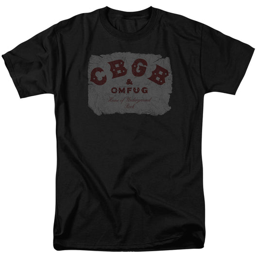CBGB™ Shirt - Officially Licensed - Omfug - Home Of Underground Rock - Crumbled Logo - Adult Unisex Short Sleeve T-Shirt