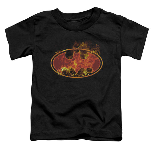 Batman - Flames Logo Short Sleeve Toddler Tee - Forces Of Mankind