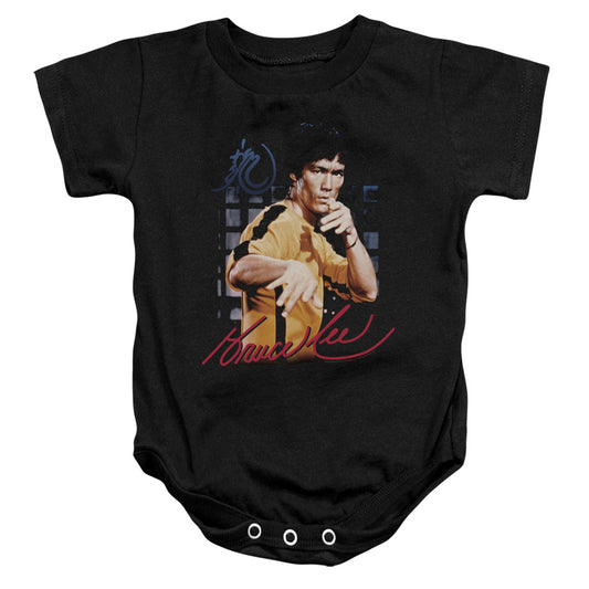 Bruce Lee™ Baby Onesie - Officially Licensed - Yellow Jumpsuit - Infant Snapsuit, Baby Bodysuit, Kungfu, Kung Fu, Shao Lin
