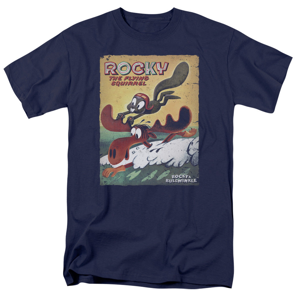 Rocky and Bullwinkle™ Vintage Shirt - Officially Licensed- Adult Unisex Short Sleeve T-Shirt - Vintage Poster