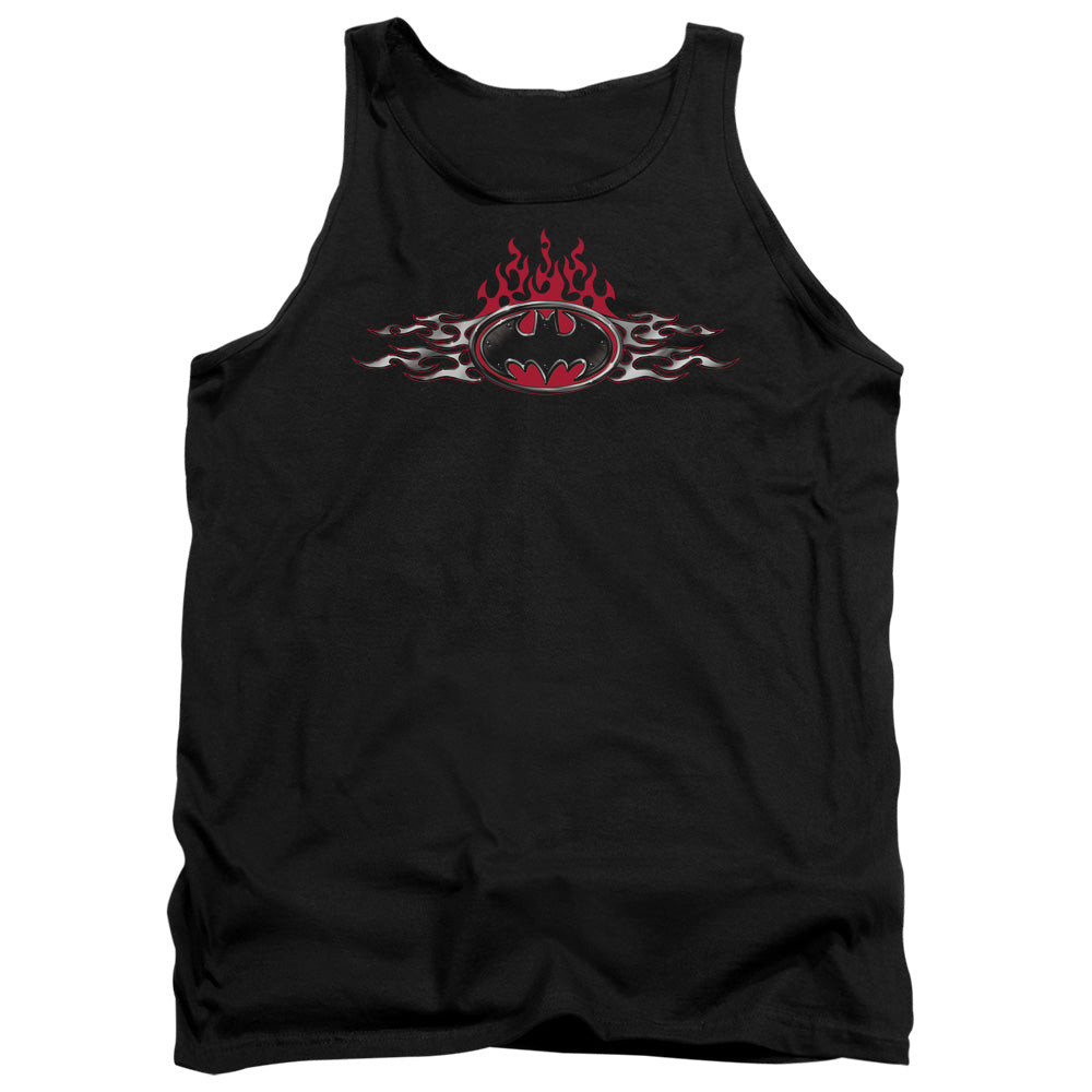 Batman - Steel Flames Logo Adult Tank - Forces Of Mankind