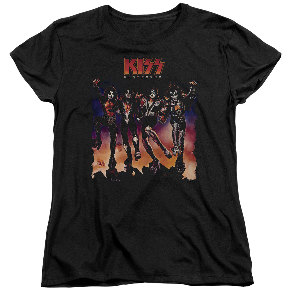 KISS™ - Women's Tee - Short Sleeve Women's T-Shirt - Loose Fit - Destroyer Cover - Officially Licensed