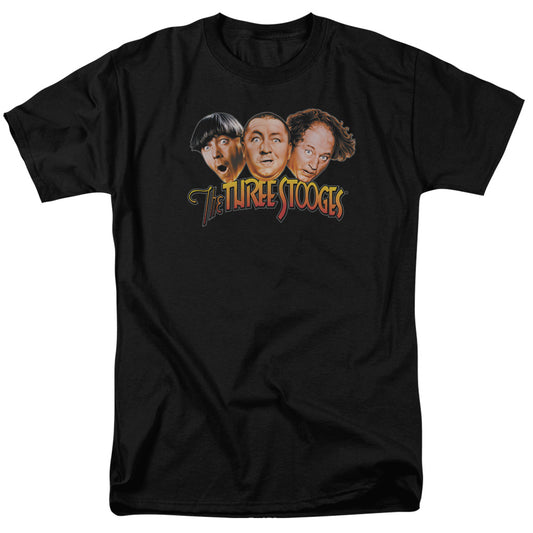 The Three Stooges™ Shirt - Officially Licensed - Three Head Logo - Adult Unisex Short Sleeve T-Shirt