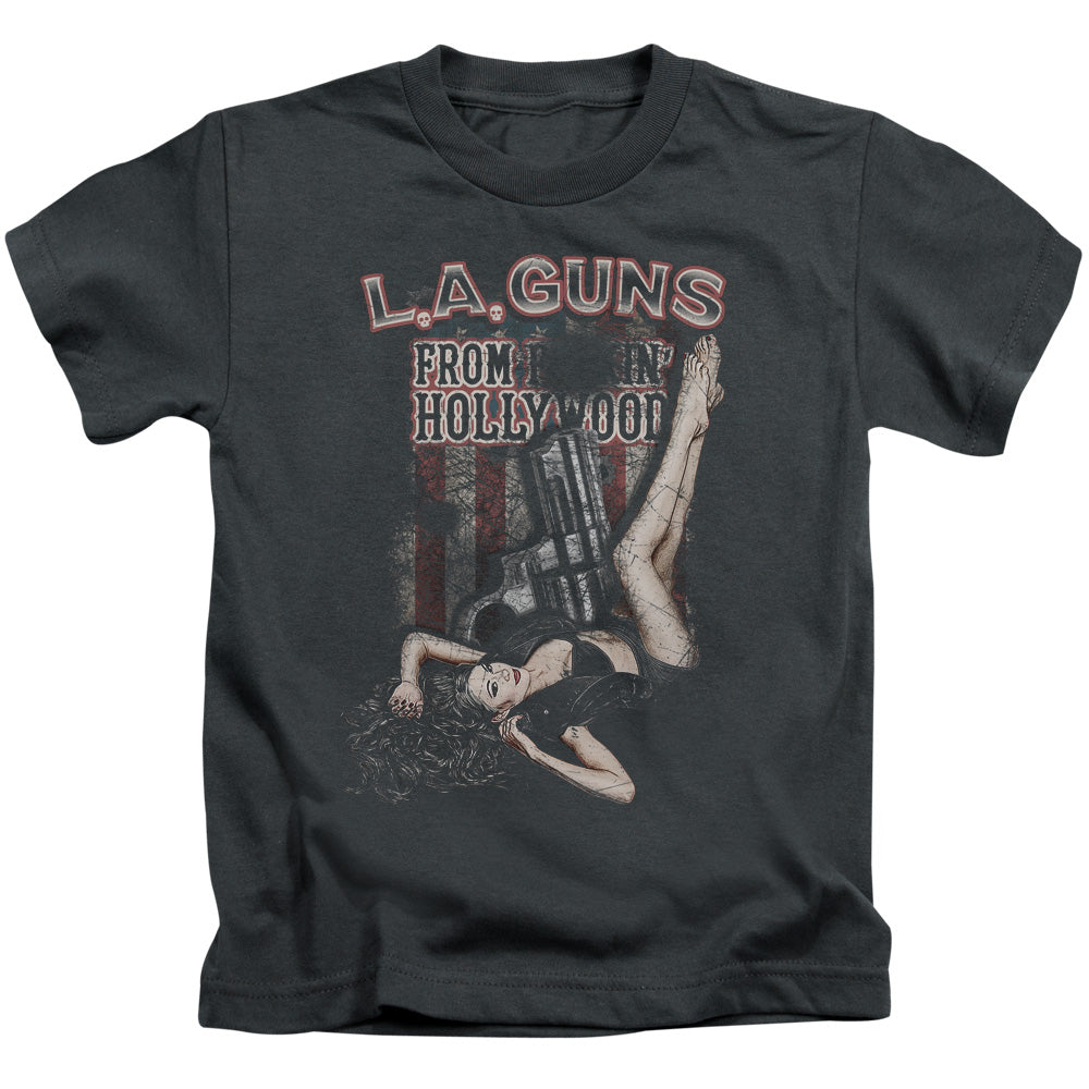 L.A. Guns™ Kids Shirt (Ages 4-7) - Officially Licensed - From Hollywood - Juvenile Short Sleeve T-Shirt - Size 4 5 6 7