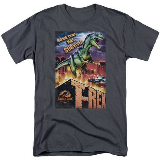 Jurassic Park™ Shirt Vintage - Officially Licensed - Rex In The City - Adult Unisex Short Sleeve T-Shirt