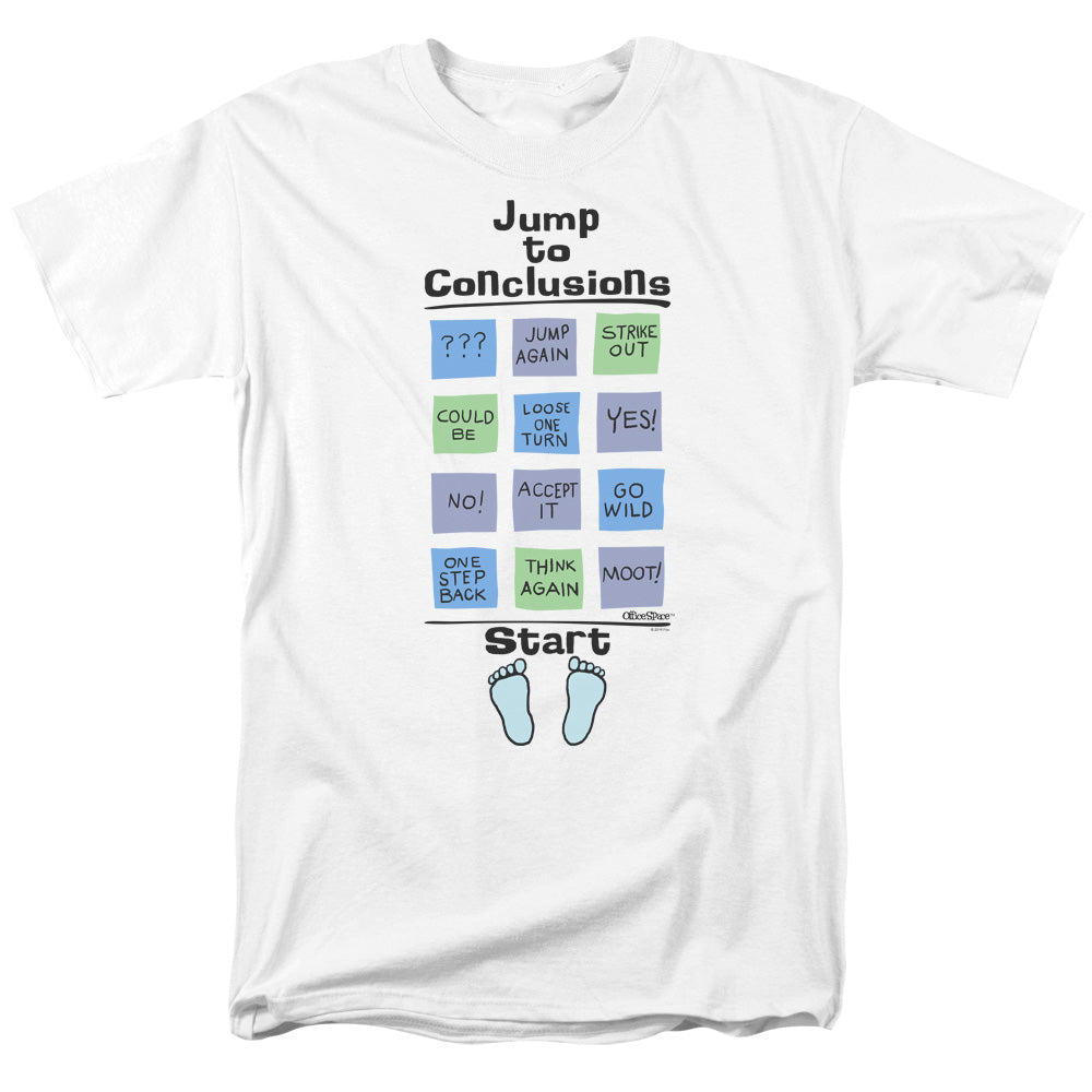 Office Space™ Movie Shirt 1999 - Officially Licensed - Jump To Conclusions - Adult Unisex Short Sleeve T-Shirt