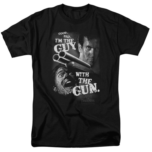 Army Of Darkness™ Movie Shirt - Officially Licensed - Adult Unisex Short Sleeve T-Shirt - Guy With The Gun